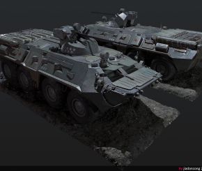 俄BTR-80装甲车