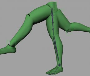 Maya腿部骨骼绑定教程 - the legs rigging in Maya Maya脚关节骨骼绑定教程