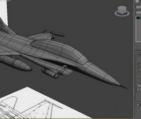 Max 里建模F-16战斗机