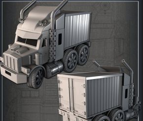 3ds Max制作精致的大卡车模型教程 - Mini Semi Truck Modeling 