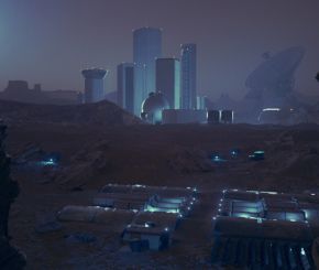 渲染教程 Cinema 4D – Creating a Space Colony using KitBash3d Models and Octane Tutorial科幻星球基地场景