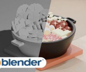 Blender涮锅模型建模教程 Udemy – Blender Create A Shabu Model