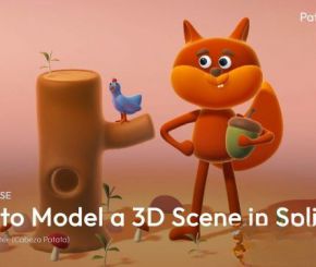 Spline三维场景制作教程 Patata School – How to Model a 3D Scene in Spline