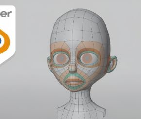 Blender低多边形头部建模教程 Udemy – Modelling The Head In Blender Vol.1