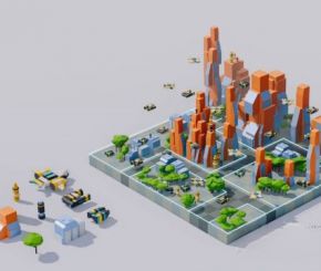 Blender低多边形建模基础教程 Skillshare – Building an Isometric SciFi World in Blender 3D – A Complete Beginner’s Guide