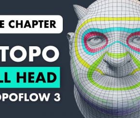 Blender头部模型重拓扑教程 FlippedNormals – Retopologizing a Head With RetopoFlow 3