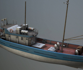 次世代 PBR 渔船3D模型