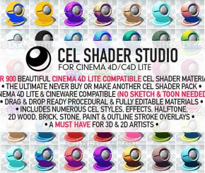 C4D Lite的第一款Cel Shader包已经到货了！