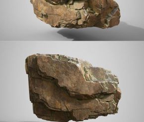 石头 石崖 Blocky Cliff 三维3D模型 下载