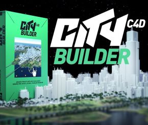 C4D城市楼房建筑自适应生成插件预设 CityBuilder 