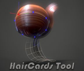 3DS MAX毛发渲染加速插件 Hair Cards Tool