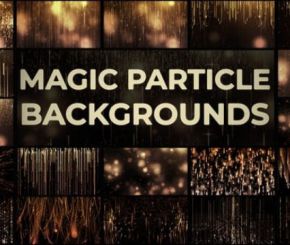 AE模板-金色粒子颁奖典礼背景动画素材 Magic Particle Backgrounds for After Effects