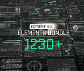 AE模板-1230组科技感HUD元素动画 Extreme HUD Elements Bundle 1200+