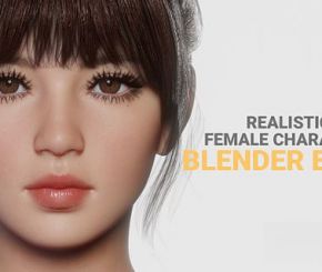 Blender女性角色绑定3D模型 Joy Asian Female Rigged v1.4
