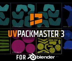 UV贴图打包插件 UVPackmaster PRO v3.2.2 For Blender 2.8+