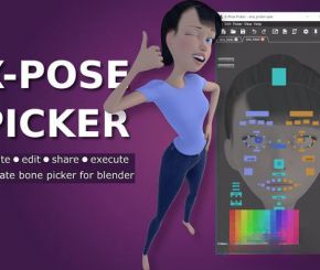 Blender模型绑定映射控制插件 X-Pose Picker V3.0+V2.2.9