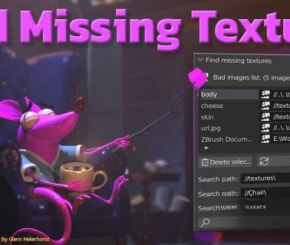 Blender丢失贴图查找插件 Find Missing Textures V3