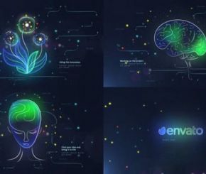 AE模板-智能科技感元素片头动画 Bio Technology Opener