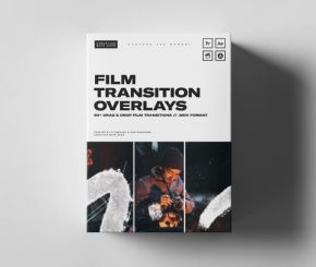 60组电影胶片元素闪烁叠加4K视频转场素材 CMG – Film Transition Overlays