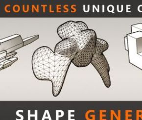 Blender无限样式变化模型生成插件 Shape Generator V1.7.14 For Blender 2.9+使用教程