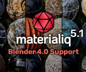 370组Blender常用材质资产预设库插件 Material Library Materialiq V5.1.0 – Cycles & Eevee Materials Material