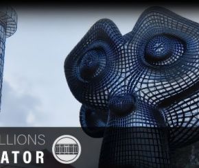 Blender虚假楼房建筑造型生成器资产预设 Easy Mullions Generator v1.2