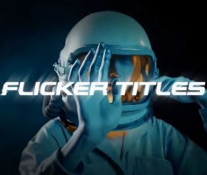 达芬奇预设-科技感毛刺特效闪烁文字标题字幕动画 Flicker Titles