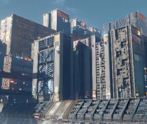 科幻楼房建筑3D模型 Artstation – Sci-Fi Cityscape Kitbash – Residential (FBX格式)