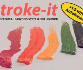 Houdini油画特效插件 Stroke it V1.5.0 – 3D Oil Painting in Houdini