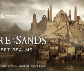 Blender沙漠帝国楼房建筑石头物品资产预设 Empire Of The Sands – Desert Structures Kitbash Greeble Assets