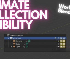 Blender模型可视化控制加速渲染插件 Animate Collection Visibility V1.1