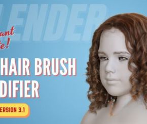 Blender头发毛发笔刷插件 3D Hair Brush V4.6 + 使用教程