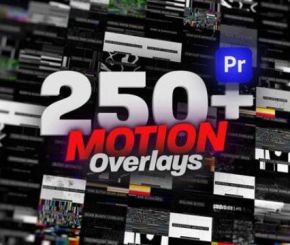 PR模板-250组视频背景叠加素材 Animated Motion Overlays Pack For Premiere Pro