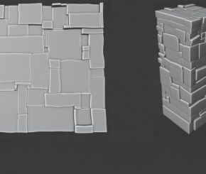 Blender石头地板墙面柱子生成器插件 Natural Stone Wall Factory