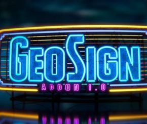 Blender霓虹灯广告牌生成器插件 Geo Sign V1.1.0