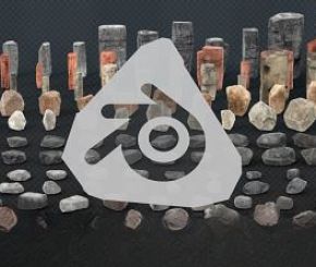 游戏低多边形石头模型资产 Game And Render Ready Rock Pack With 2 Lod Phase (Blender/FBX格式)