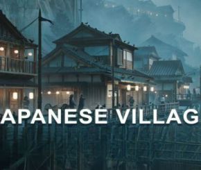 Blender日本古代建筑木屋3D模型资产预设 Artstation – Japanese Village Kitbash