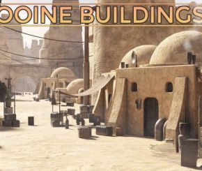 塔图因沙漠建模楼房3D模型资产预设 Tatooine Buildings Asset Pack (Blender/FBX格式)