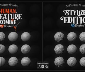 Blender+ZBrush+Painter贴图材质笔刷资产预设库 Zenshaders Library