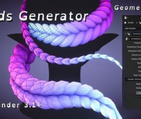 Blender头发辫子制作插件 Braids Generator V5.0.1+V2.01