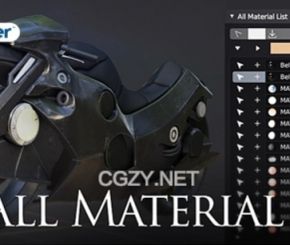 Blender材质摄像机场景灯光素材列表插件 All Material List V2.7.7